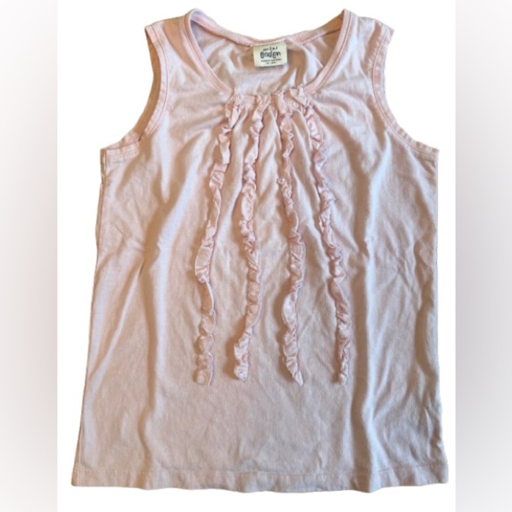 Mini Boden Pink Ruffle Tank